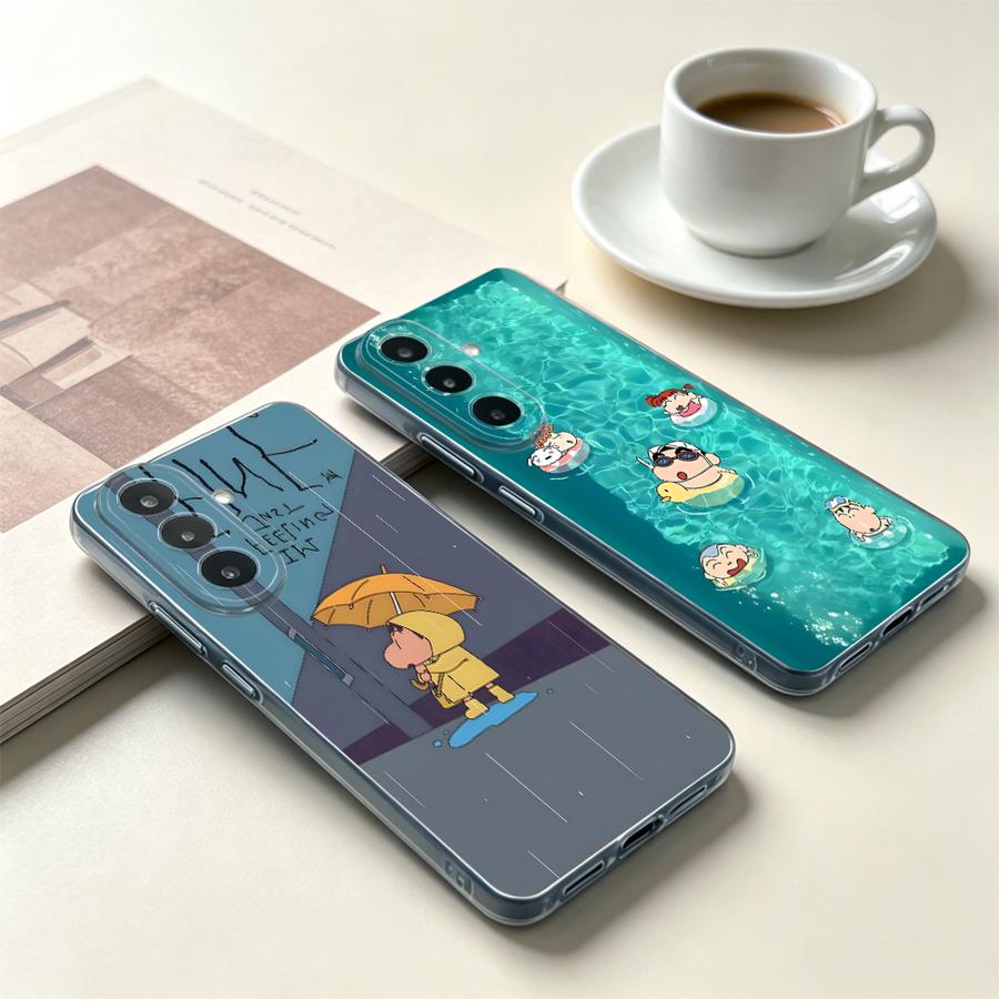 Samsung Galaxy A55 - Capa de Telefone Menino com Guarda-Chuva